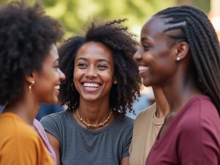 Groupe de personnes diverses souriant, illustrant la photographie inclusive.